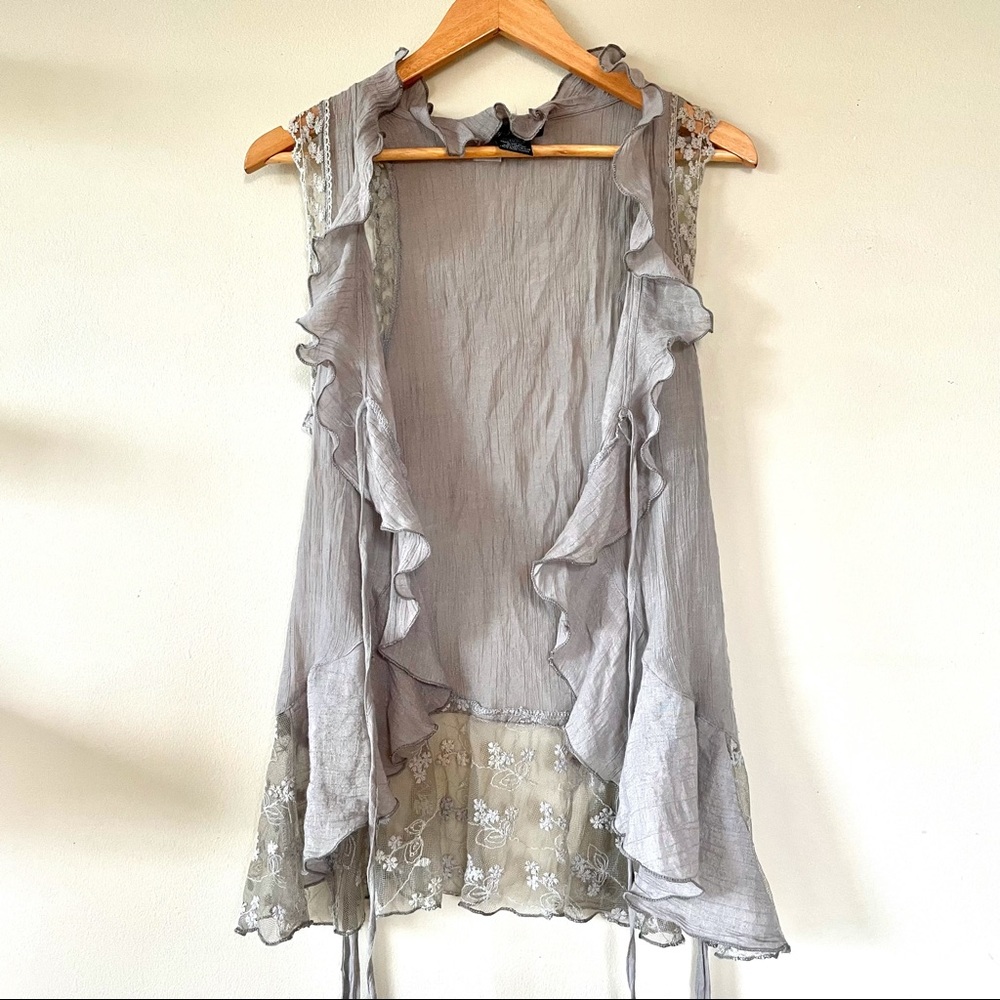 SALE boho chic lace vest cardigan coverup